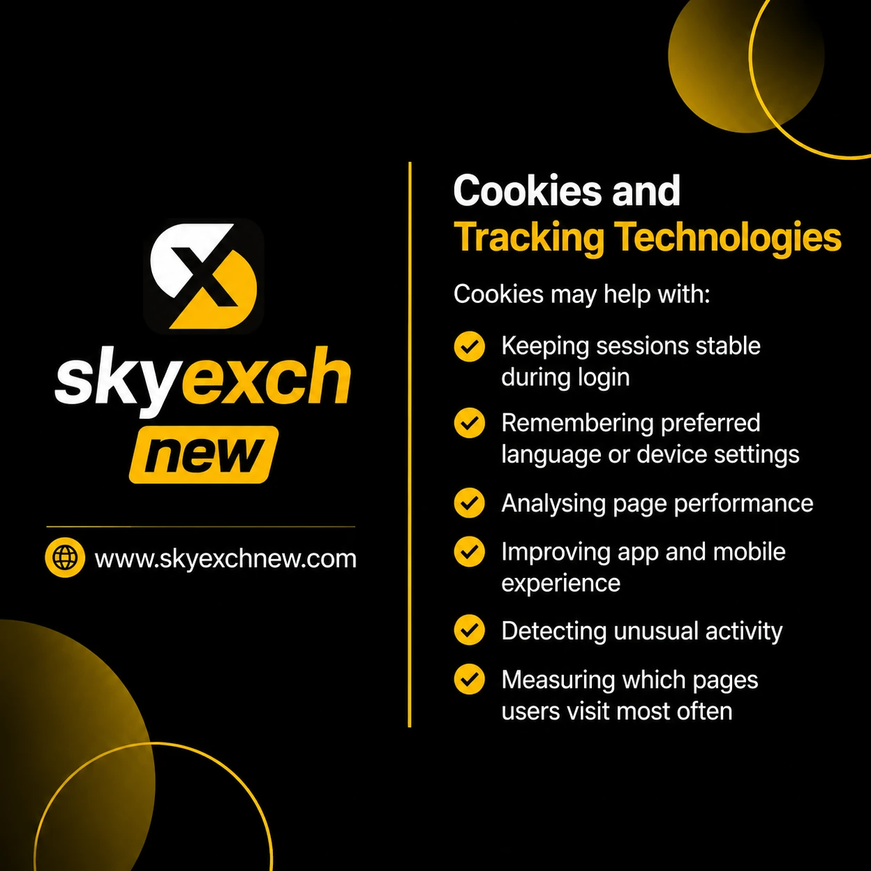 Sky Exchange Privacy Policy – Cookies and Tracking Technologies