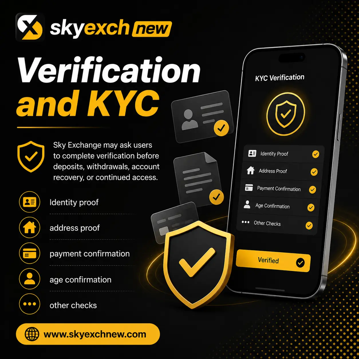 Sky Exchange Verification and KYC